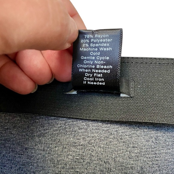 Ann Taylor Factory Petite Striped Pencil Skirt Navy Multicolor 2P - Picture 5 of 10